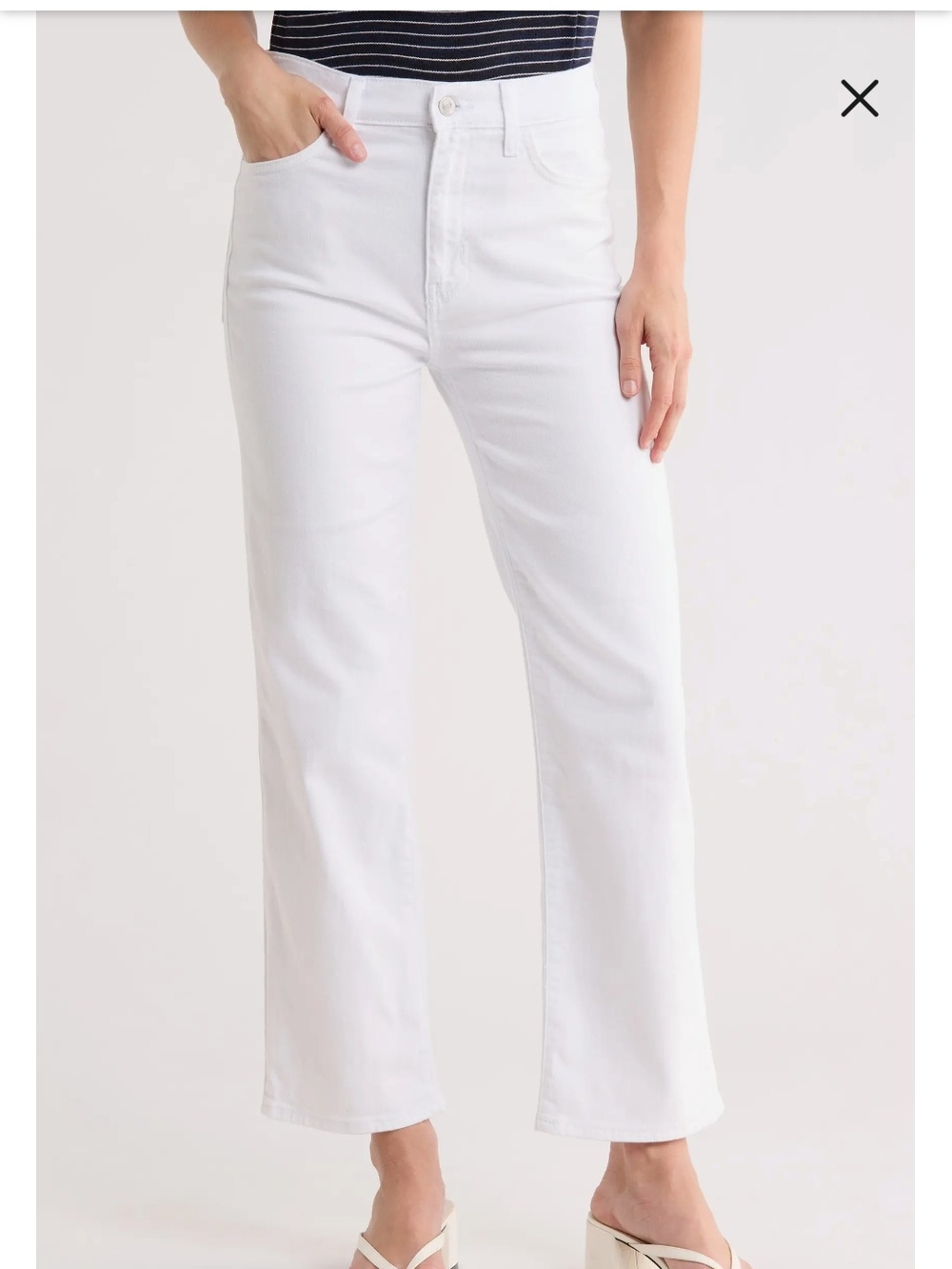 Hudson Noa Jeans White Straight-Leg High-Rise Women’s Jeans